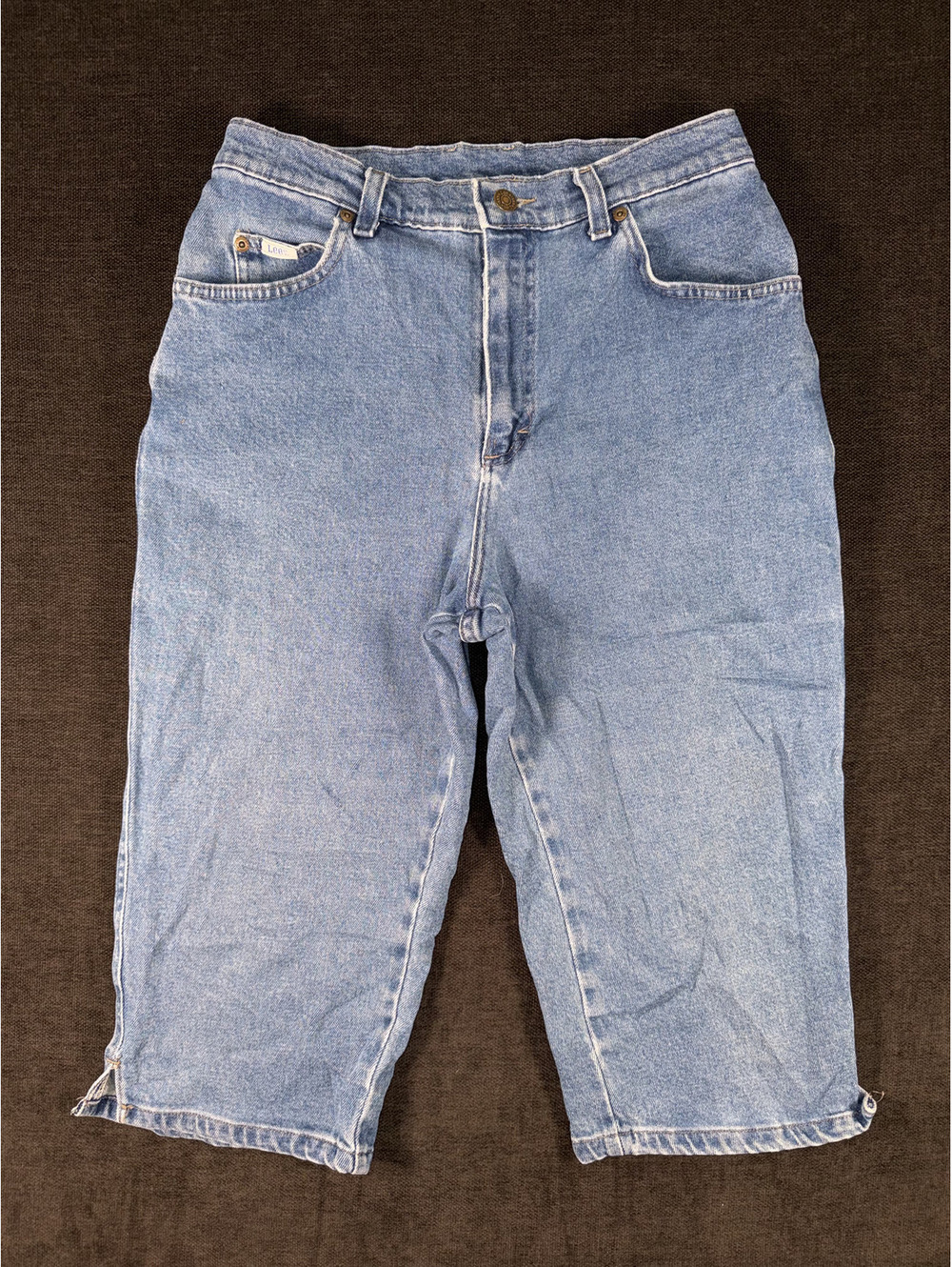 Vintage Lee Light Blue Denim Bermuda Shorts Size 10 M
